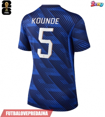 Lacne Ženy Futbalové dres Francúzsko Jules Kounde #5 MS 2026 Krátky Rukáv - Domáci